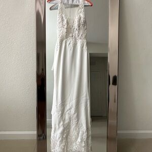 Elegant White Lace Gown